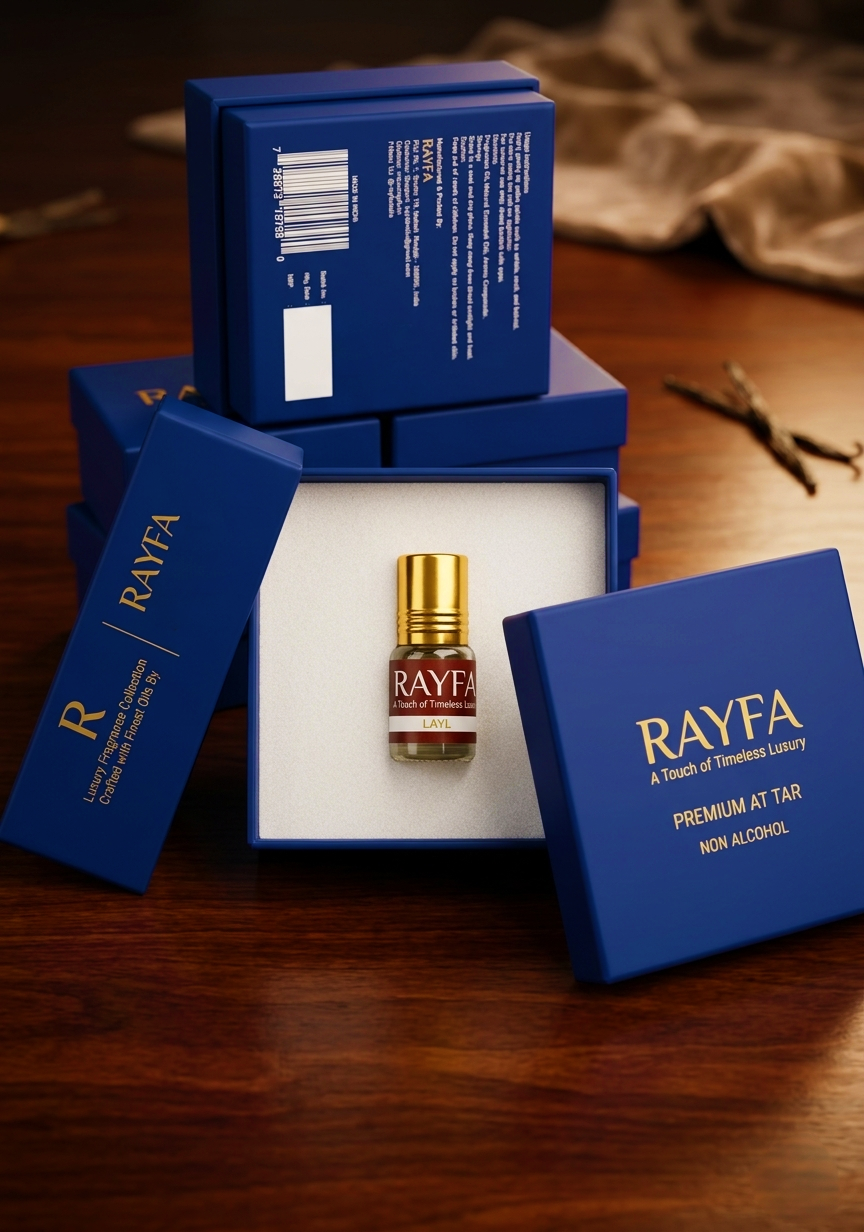 Rayfa Layal Attar Perfume Oil Fruity Honey Oudh Long Lasting Alcohol Free Luxury Fragrance for Men Women
