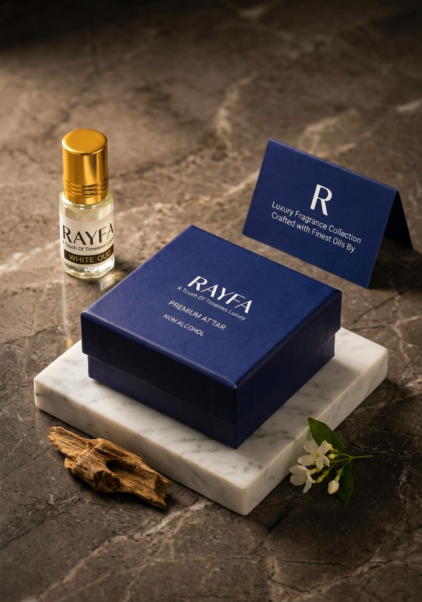 Rayfa White Oudh Attar Perfume Oil Soft Oud Long Lasting Alcohol Free Luxury Fragrance for Men Women