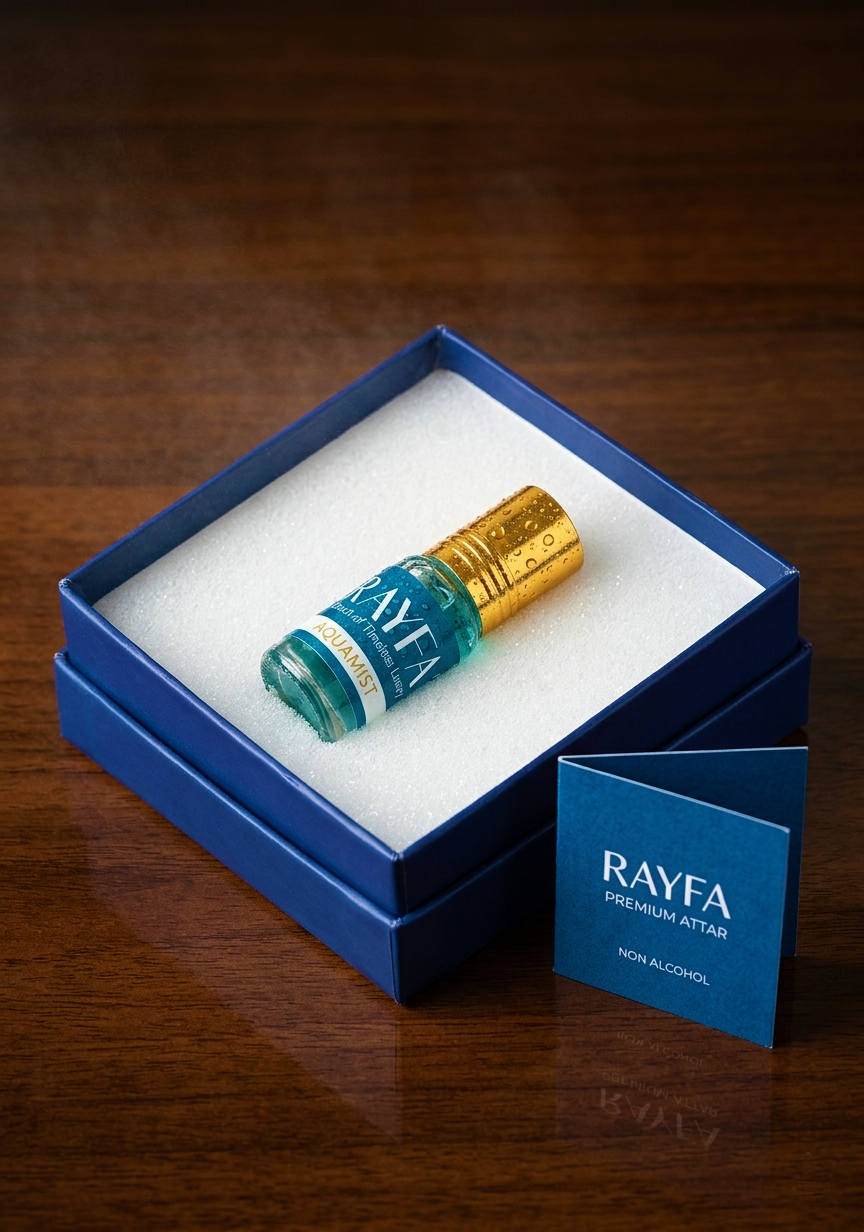 Rayfa Aquamist Attar Perfume Oil Fresh Floral Long Lasting Alcohol Free Summer Fragrance for Men Women