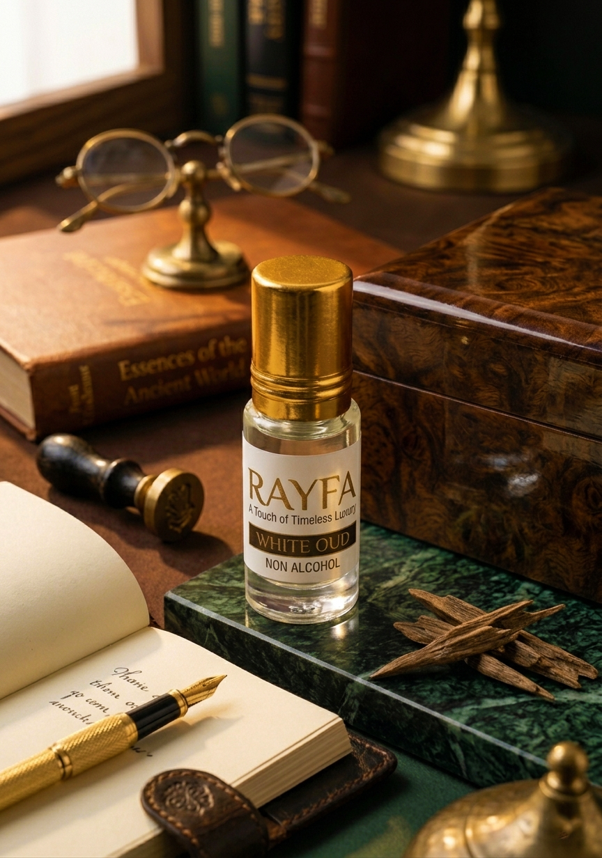 Rayfa White Oudh Attar Perfume Oil Soft Oud Long Lasting Alcohol Free Luxury Fragrance for Men Women