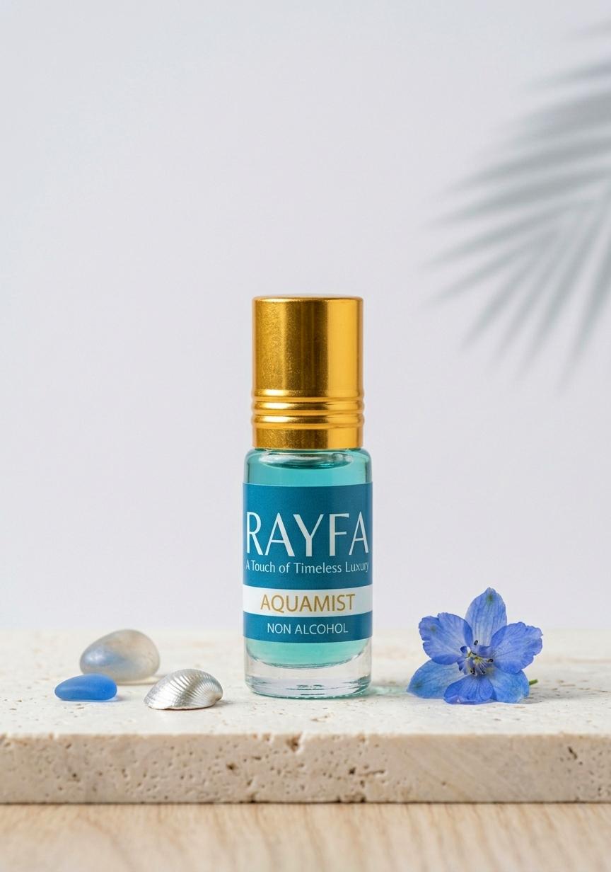 Rayfa Aquamist Attar Perfume Oil Fresh Floral Long Lasting Alcohol Free Summer Fragrance for Men Women